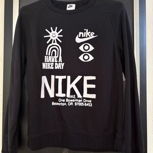 Nike Boy's Black Graphic Sweater